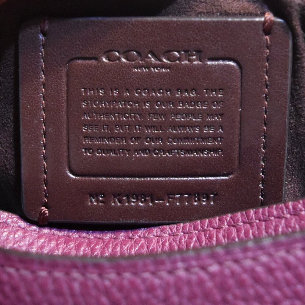 Coach Cassidy Top Handle Leather Crossbody Bag – Dark Berry - Picture 10 of 11